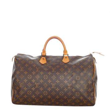 Pre Owned Louis Vuitton Monogram Canvas Speedy 40 Bag