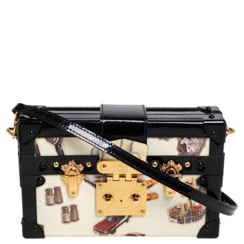 Pre Owned Louis Vuitton Monogram Vernis Stickers Petite Malle Bag