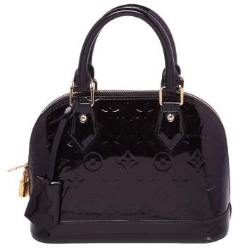 Pre Owned Louis Vuitton Amarante Monogram Vernis Alma BB Bag