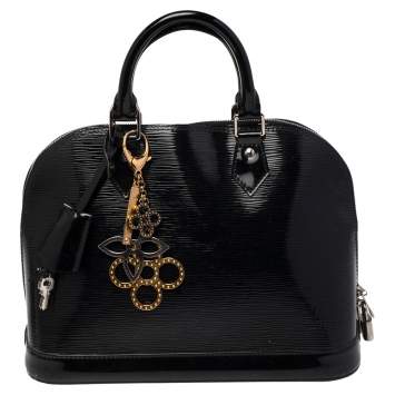 Pre Owned Louis Vuitton Black Electric Epi Leather Alma PM Bag