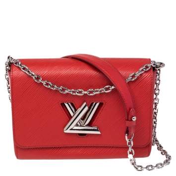 Pre Owned Louis Vuitton Coquelicot Epi Leather Twist MM Bag