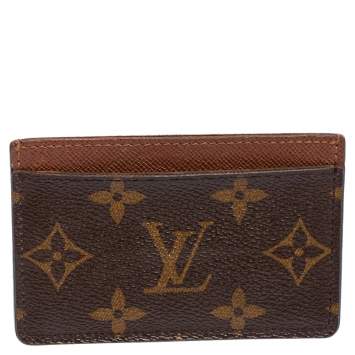 Pre Owned Louis Vuitton Armagnac Monogram Canvas Card Holder
