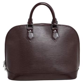 Pre Owned Louis Vuitton Moka Epi Leather Alma PM Bag