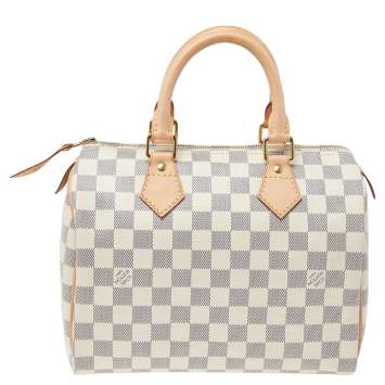Pre Owned Louis Vuitton Damier Azur Canvas Speedy 25 Bag
