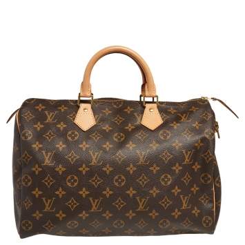 Pre Owned Louis Vuitton Monogram Canvas Speedy 35 Bag