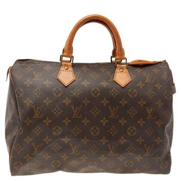 Pre Owned Louis Vuitton Monogram Canvas Speedy 35 Bag
