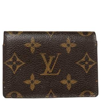 Pre Owned Louis Vuitton Monogram Canvas Business Card Holder 