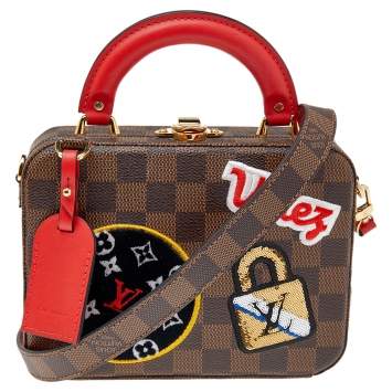 Pre Owned Louis Vuitton Damier Ebene Canvas LV Stories Box Bag