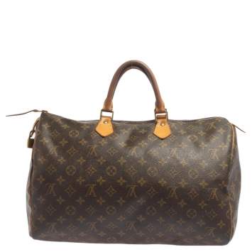 Pre Owned Louis Vuitton Monogram Canvas Speedy 40 Bag