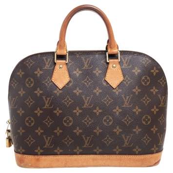 Pre Owned Louis Vuitton Monogram Canvas And Leather Alma PM Bag