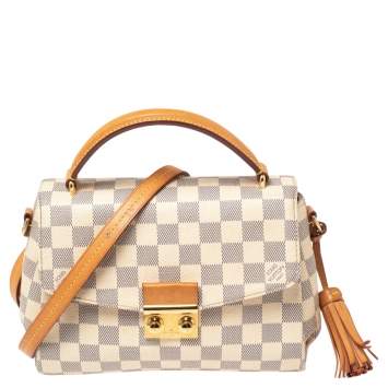 Pre Owned Louis Vuitton Damier Azure Canvas Croisette Bag