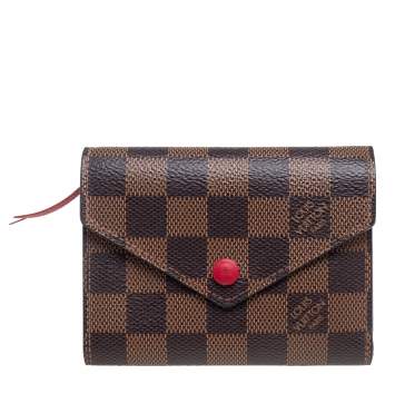 Pre Owned Louis Vuitton Damier Ebene Canvas Victorine Wallet