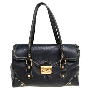 Pre Owned Louis Vuitton Black Suhali Leather L'Absolu De Voyage Bag