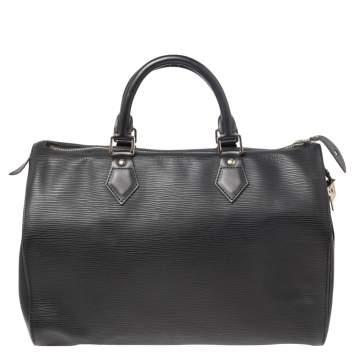 Pre Owned Louis Vuitton Black Epi Leather Speedy 30 Bag