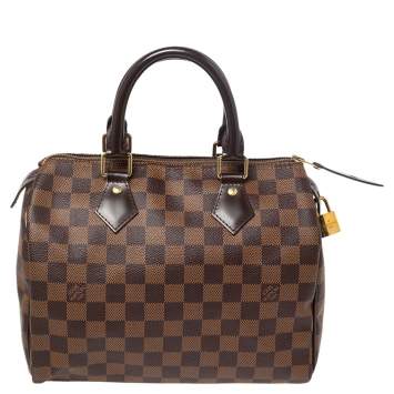 Pre Owned Louis Vuitton Damier Ebene Canvas Speedy 25 Bag