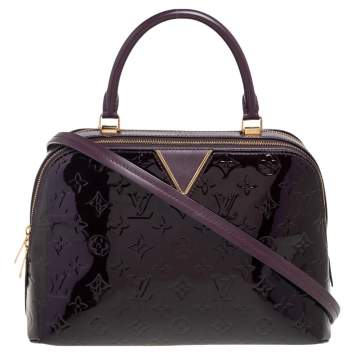 Pre Owned Louis Vuitton Amarante Monogram Vernis Melrose Bag