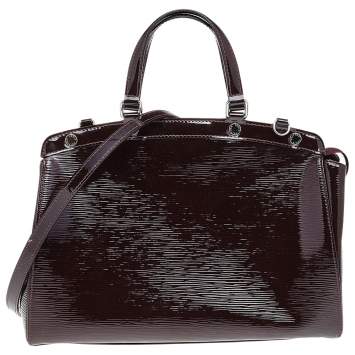 Pre Owned Louis Vuitton Plum Epi Leather Electric Brea MM Bag