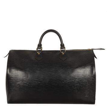 Pre Owned Louis Vuitton Black Epi Leather Speedy 40 Top Handle Bag
