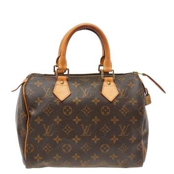 Pre Owned Louis Vuitton Monogram Canvas And Leather Speedy 25 Bag