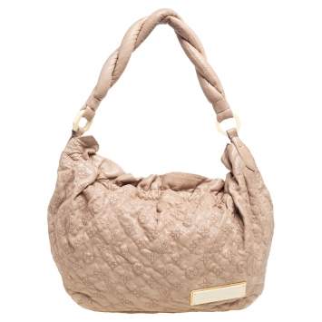 Pre Owned Louis Vuitton Ecru Monogram Leather Limited Edition Olympe Nimbus GM Bag