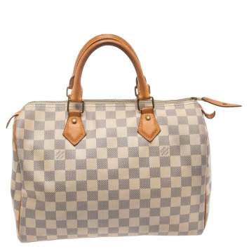 Pre Owned Louis Vuitton Damier Azur Canvas Speedy 30 Bag