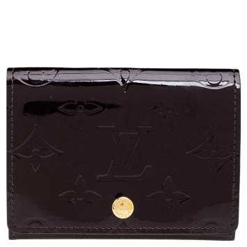 Pre Owned Louis Vuitton Amarante Monogram Vernis Business Card Holder