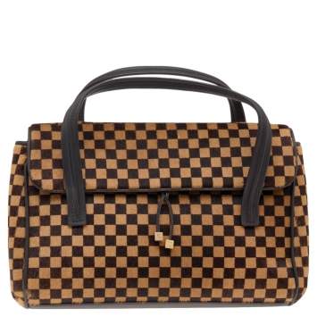 Pre Owned Louis Vuitton Damier Sauvage Calfhair Limited Edition Lionne Spawn Bag