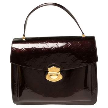 Pre Owned Louis Vuitton Amarante Monogram Vernis Mirada Bag