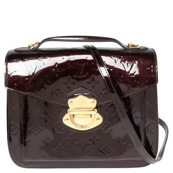 Pre Owned Louis Vuitton Amarante Monogram Vernis Mirada Bag 