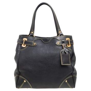 Pre Owned Louis Vuitton Black Suhali Leather Le Majestueux Tote