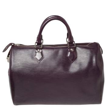 Pre Owned Louis Vuitton Purple Epi Leather Speedy 30 Bag