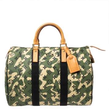 Pre Owned Louis Vuitton Monogramouflage Canvas Limited Edition Speedy 35 Bag