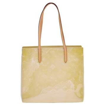 Pre Owned Louis Vuitton Blanc Corail Monogram Vernis Catalina EW Bag