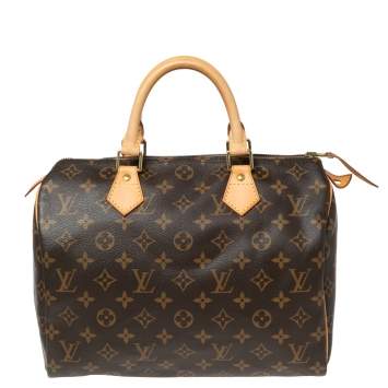 مملوكة مسبقًا Louis Vuitton Brown Monogram Canvas Speedy 30 Top Handle Bag
