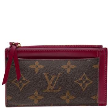 Pre Owned Louis Vuitton Monogram Canvas Zipped Card Holder