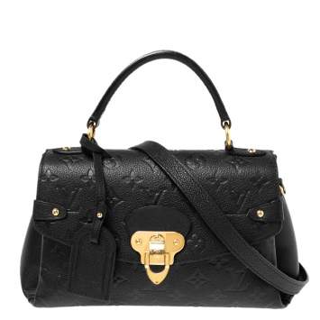 Pre Owned Louis Vuitton Black Monogram Empreinte Leather Georges BB Bag 