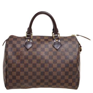 Pre Owned Louis Vuitton Damier Ebene Canvas Speedy 30 Bag