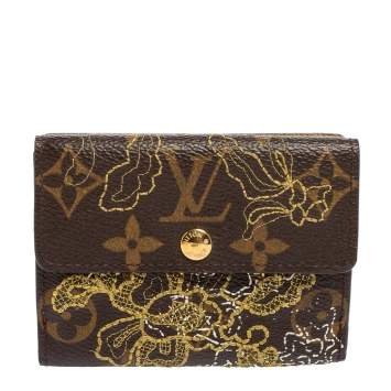 Pre Owned Louis Vuitton Monogram Canvas Limited Edition Dentelle Elise Wallet