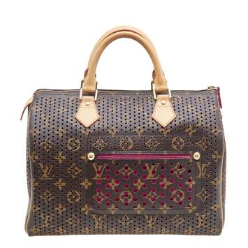 مملوكة مسبقًا Louis Vuitton Fuchsia Monogram Perforated Canvas Limited Edition Speedy 30 Bag