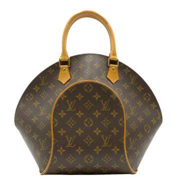 Pre Owned Louis Vuitton Brown Monogram Coated Canvas Ellipse MM Top Handle Bag
