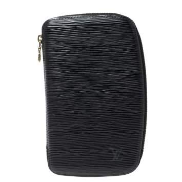 Pre Owned Louis Vuitton Black Epi Leather Geode Organizer Zippy Wallet