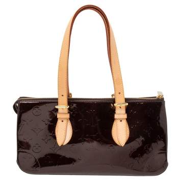 Pre Owned Louis Vuitton Amarante Monogram Vernis Rosewood Avenue Bag