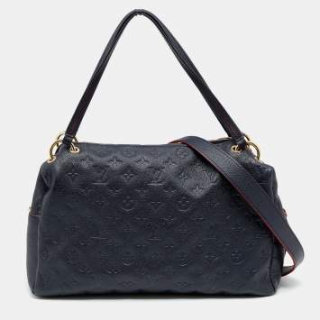 Pre Owned Louis Vuitton Bleu Infini Monogram Empreinte Leather Ponthieu PM Bag
