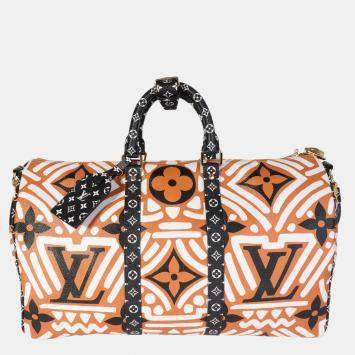 Pre Owned Louis Vuitton Monogram Giant Crafty 2020 Keepall Bandouliere 50 Bag