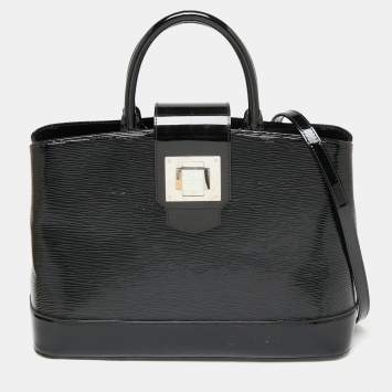 Pre Owned Louis Vuitton Black Electric Epi Leather Mirabeau GM Bag