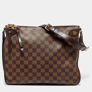 Pre Owned Louis Vuitton Brown Damier Ebene Canvas Duomo Bag