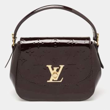 Pre Owned Louis Vuitton Amarante Monogram Vernis Pasadena Bag