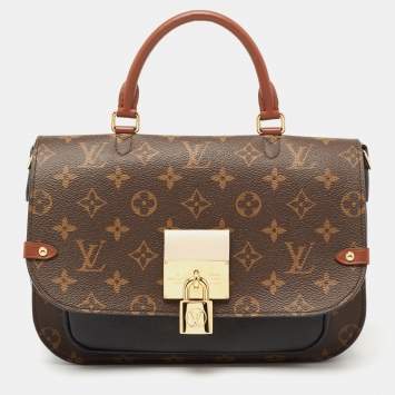 Pre Owned Louis Vuitton Brown/Black Monogram Canvas and Leather Vaugirard Bag