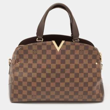Pre Owned Louis Vuitton Damier Ebene Canvas Kensington Bowling Bag