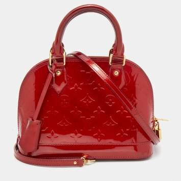 Pre Owned Louis Vuitton Indian Rose Monogram Vernis Alma BB Bag